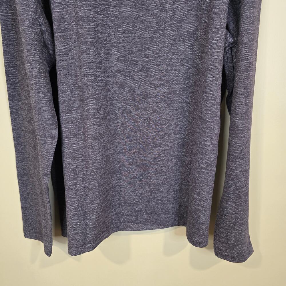 Men's WestZeroOne Heathered Purple Long Sleeve Polo Shirt | Size XL - Picture 6 of 8